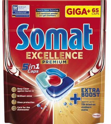 Somat Giga+ Excellence 5in1 Spülmaschinentabs, 65 Stk