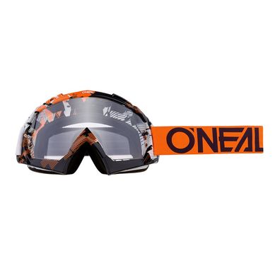 O`NEAL B-10 Brille Pixel orange/weiß - klar (one-size)