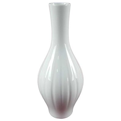 Vase Edelstein Bavaria Porzellan weiß Relief H 19,9 cm B 8,23 cm