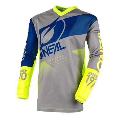 O`NEAL Element Jersey Factor grau/blau/neongelb