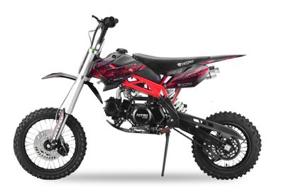 SKY Dirtbike 14|12 Zoll DELUXE 125ccm 4-Takt Upside Down Gabel Offroad