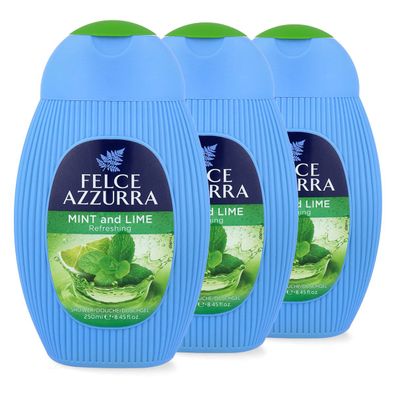 Paglieri Felce Azzurra Duschgel Minze & Limette 3 x 250 ml