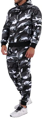 O´Poppy Jogginganzug Herren 2-teilig mit Kapuze camo urban