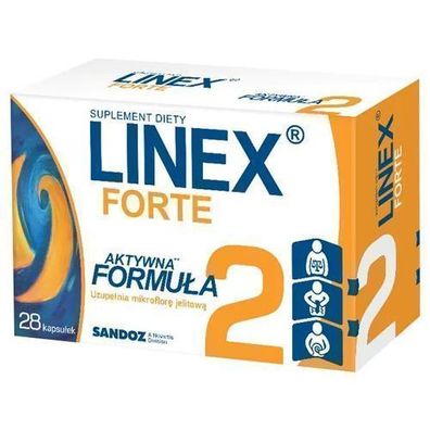 LINEX FORTE Probiotische Synbiotic Acidophilus Darmmikroflora 28 Kapseln