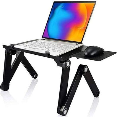 Tragbarer Laptop Ständer mit Mausablage Laptop-Schreibtisch aus Aluminium Retoo