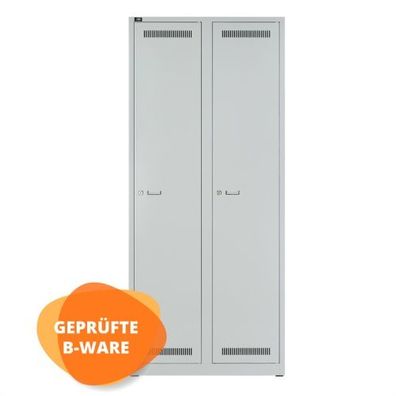 Garderobenschrank LIGHT • Schrank Tiefe 500 mm • Bisley GL08D1 Lichtgrau