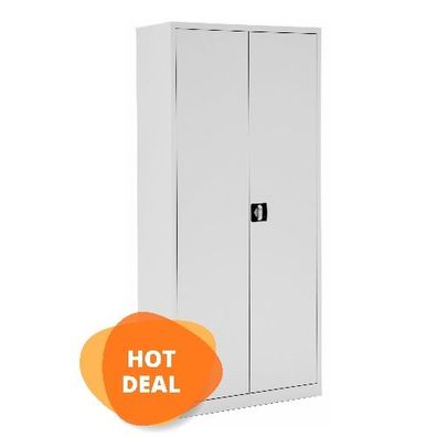 Flügeltürenschrank ECO für 4½ Ordnerhöhen • B 800 mm • Bisley FT08184B Lichtgrau