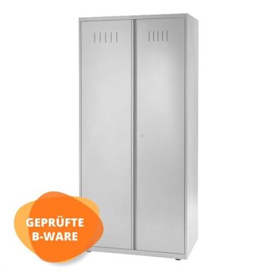 Flügeltüren-/ Kleiderschrank SystemFile™ • T 600 mm • Bisley SYD086C Lichtgrau