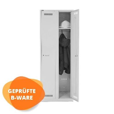 Garderobenschrank LIGHT • Schrank Tiefe 500 mm • Bisley GL06D1 Lichtgrau