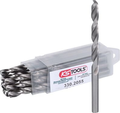 KS TOOLS HSS-G Spiralbohrer, 5,5mm, 10er Pack