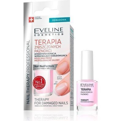 Eveline Nail Therapy Professional Terapia zniszczonych paznokci kuracja wzmacniajÄ?co