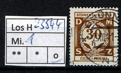 Los H23844: Böhmen & Mähren Dienst Mi. 1, gest