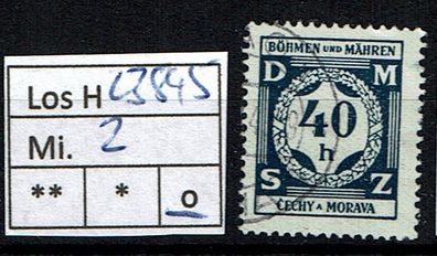 Los H23845: Böhmen & Mähren Dienst Mi. 2, gest