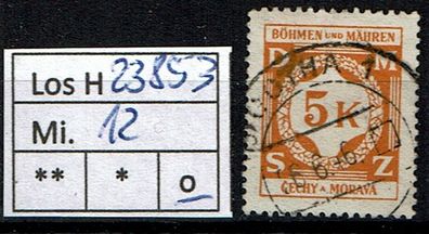 Los H23853: Böhmen & Mähren Dienst Mi. 12, gest