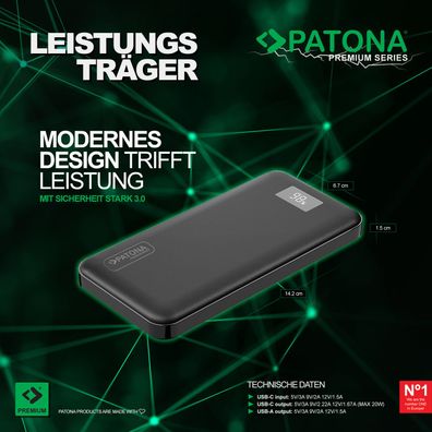 PATONA Premium Powerbank Stark 3.0 PD20W 10.000mAh