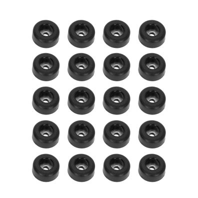 Adam Hall Hardware - 20 x Gummifuß 25 x 11 mm Schwarz, rutschhemmend