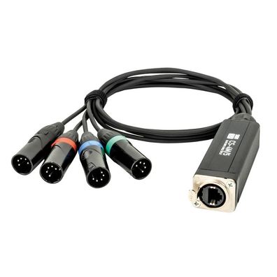 Showgear - 4-channel DMX shuttle snake 4-Kanal 5-Pin DMX (M)>CAT (F)