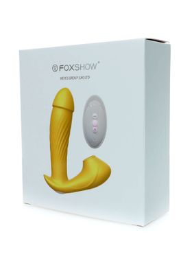 Foxshow - Silicone Panty Vibrator USB, 7 vibrations/Sucking, Heat