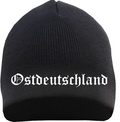 Ostdeutschland Beanie Mütze - Altdeutsch - Bestickt - Strickmütze Winter