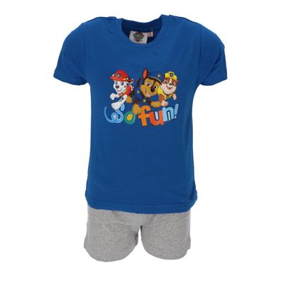 Paw Patrol Shortama Bequemer kurzer Nachtanzug aus Baumwolle Pyjama Schlafanzug