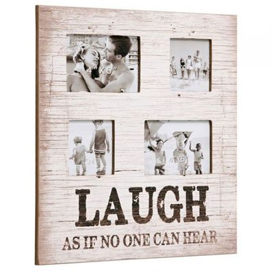 Landhaus Bilderrahmen Laugh MULTI Fotorahmen Vintage SHABBY CHIC RETRO DESIGN