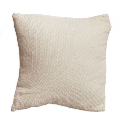 KISSEN Dekokissen creme inkl. Füllung 42x42cm Sofakissen Kopfkissen Kissenbezug