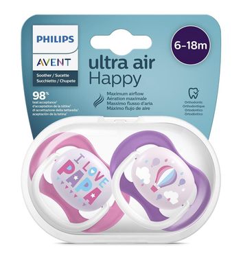 Philips Avent Ultra Air Schnuller, 2er-Pack â€? BPA-frei, Schnuller fér Babys