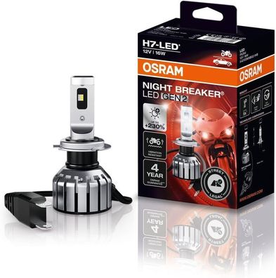 OSRAM NIGHT Breaker H7-LED GEN 2 für Motorräder, bis zu 230% mehr Helligkeit