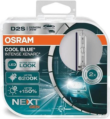 OSRAM Xenarc Cool Blue Intense D2S + 150% Mehr Helligkeit Xenon-Scheinwerferlampe