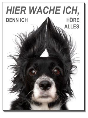 Mischling-Hund-Alu-Schild-15x10 oder 20x15 cm-Türschild-Warnschild-Hundeschild