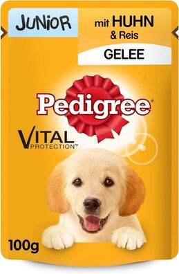 Pedigree Vital Protection 24 Portionsbeutel Junior: Huhn & Reis in Gelee, a 100g