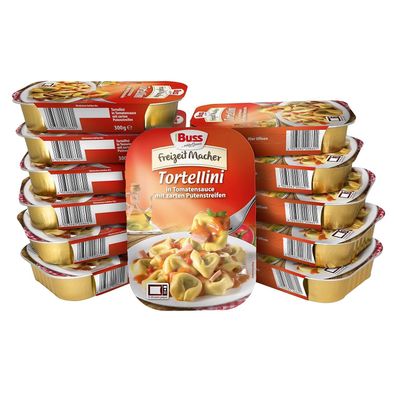 Buss Freizeitmacher Tortellini in Tomatensauce mit Putenstreifen (12 x 300 g)