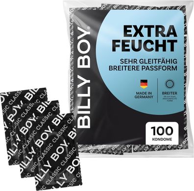 BILLY BOY Kondome Extra Feucht 100er, 56mm Breiter mit mehr Gleitfilm (100 Stk.)