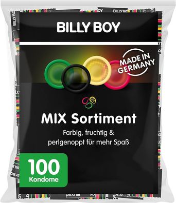 Billy Boy Kondome Mix-Sortiment, 100 Stück, Sortenmix, 52mm, Verhütung