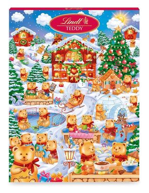 Lindt Schokolade Teddy Wimmelbild Adventskalender 2024 265 g Weihnachts-Kalender