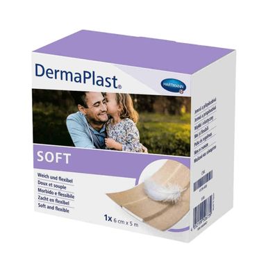 Hartmann DermaPlast® Soft Wundpflaster, verschiedene Größen - 6 cm x 5 m | Packung (1