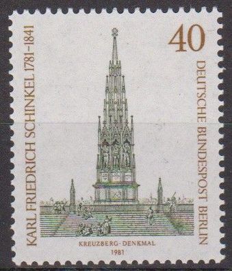 Berlin 1981 postfrisch MiNr. 640 Karl Friedrich Schinkel Baumeister und Maler