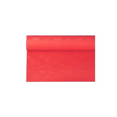 12x Papstar Papiertischtuch mit Damastprägung 6 m x 1,2 m rot | Unbekannte Einheit (1