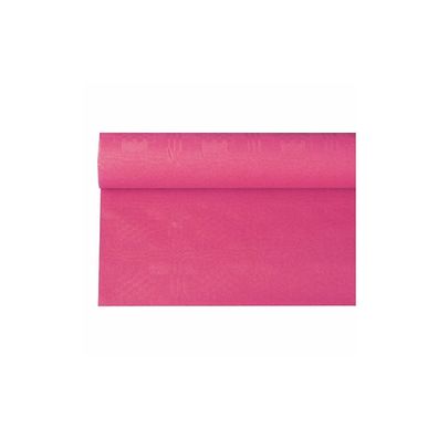 Papstar Papiertischtuch mit Damastprägung 6 m x 1,2 m fuchsia | Packung (1 Rolle)