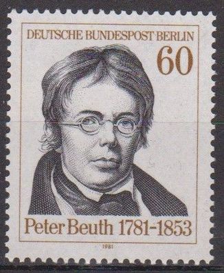 Berlin 1981 postfrisch MiNr. 654 P. Chr. Wilhelm Beuth