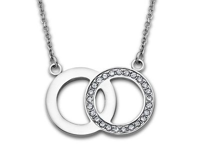 Lotus Style Damen Edelstahl Halskette mit Ringe-Anhänger LS1913-1/1