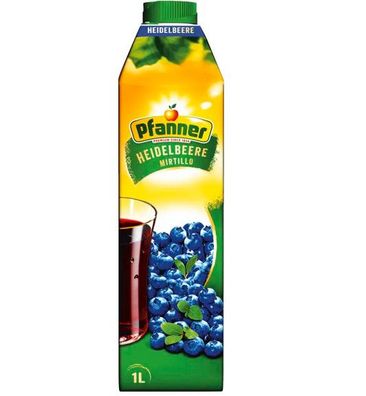 Heidelbeere Blueberry Fruchtsaft von Pfanner aus Österreich je 1 L - 3 Varianten