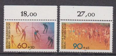 Berlin 1981 postfrisch mit Oberrand MiNr. 645-646 Für den Sport Sporthilfe