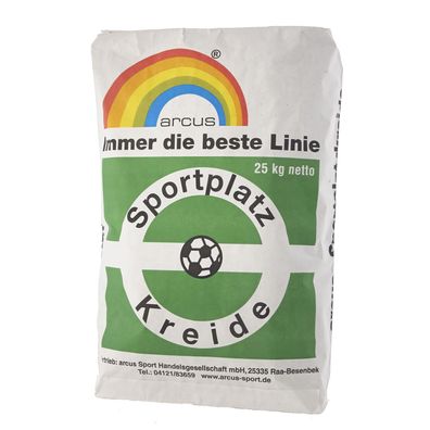 arcus Sportplatzkreide 25 kg - Liefermenge: 1 Sack 25 kg