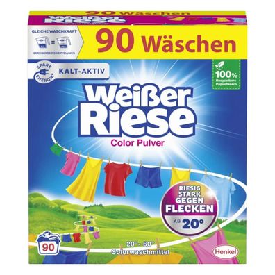 WEIßER RIESE Colorwaschmittel Color Pulver 90WL