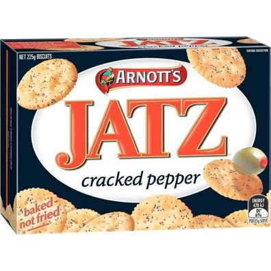 Arnott's Jatz Cracked Pepper Cracker [MHD: 25.12.2024] 225 g