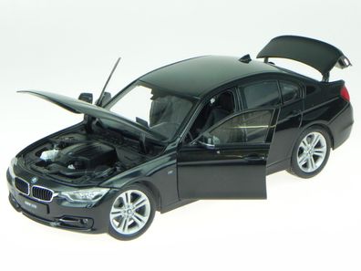 BMW F30 335i schwarz Modellauto 18043 Welly 1:18