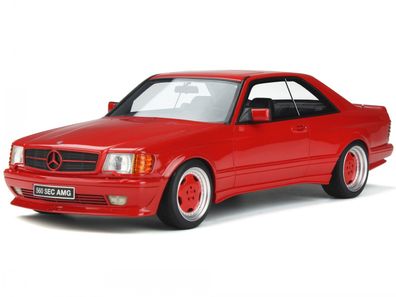 Mercedes C126 560 SEC Wide Body signal rot Modellauto OT995 Otto 1:18