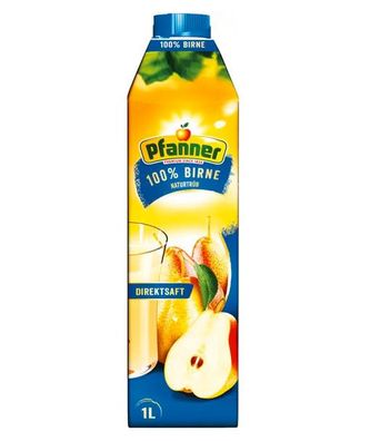 Birne Naturtrüb Nektar Fruchtsaft von Pfanner aus Österreich je 1 L - 3 Varianten