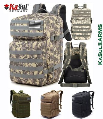 KaSul® | Militär BW Rucksack 45L- 60L Kampfrucksack Molle Army US Assault Pack